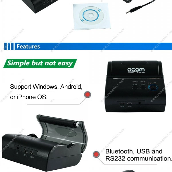 Portable Mini Portable Bluetooth Mobile Thermal WiFi Printer