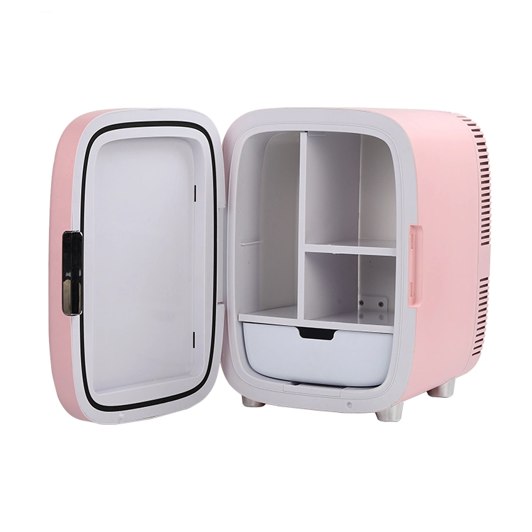 Portable Car Mini Fridge 12L Refrigerator 12V Freezer Beverage Cooler Girl Skin Care Products Refrigerator with LED Mirror
