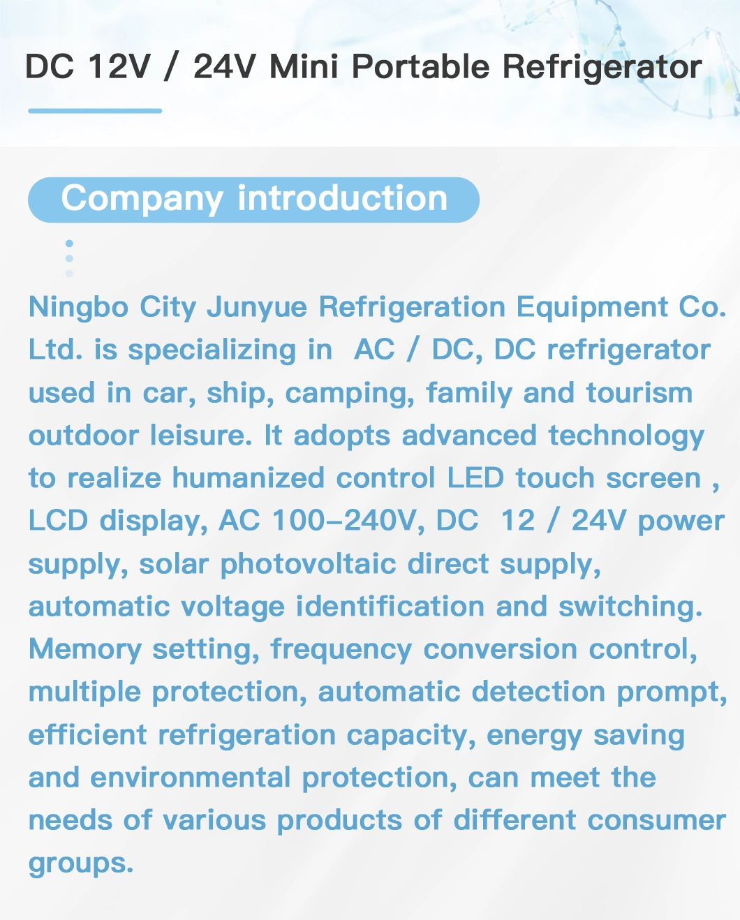 DC12V/24V 45L Mini Portable Car Refrigerator for Car/Home/Outdoors
