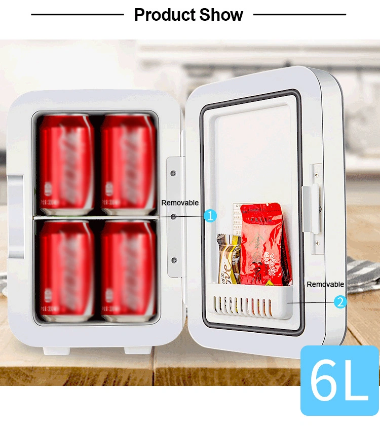 6L Mini Portable Freezer Refrigerator Makeup Fridge for Household Use