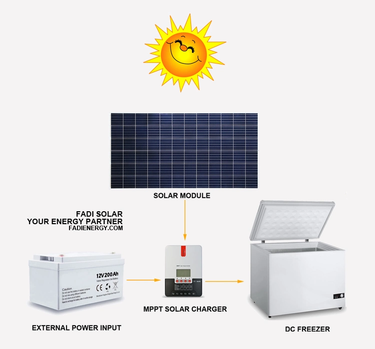 268L DC Solar Freezer Solar Products Solar Freezer Chest Freezer with Solar Panel