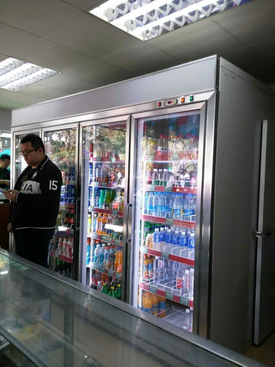 Commercial Beverage Display Cooler Refrigerator with Back Loading