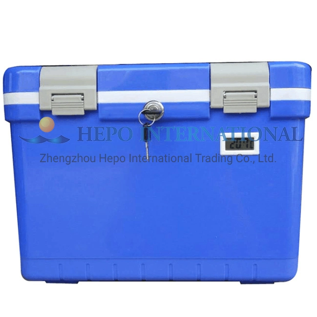 Portable Medical Vaccine Transport Ice Cooler Box with Thermometer (HP-ICB12)