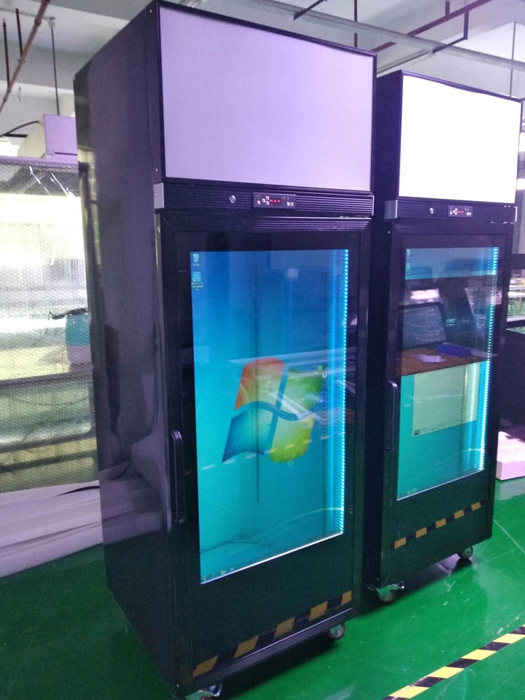 Refrigerators on Sale See Through Advertising LCD Touch Screen Small Refrigerator
