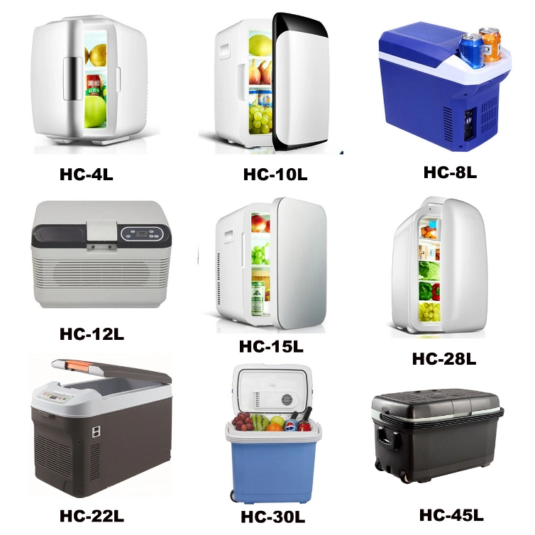 Hot 220V 12V 4L Portable Hot Cold Auto Mini LED Fridge Beauty Mirror Fridge for Cosmetics