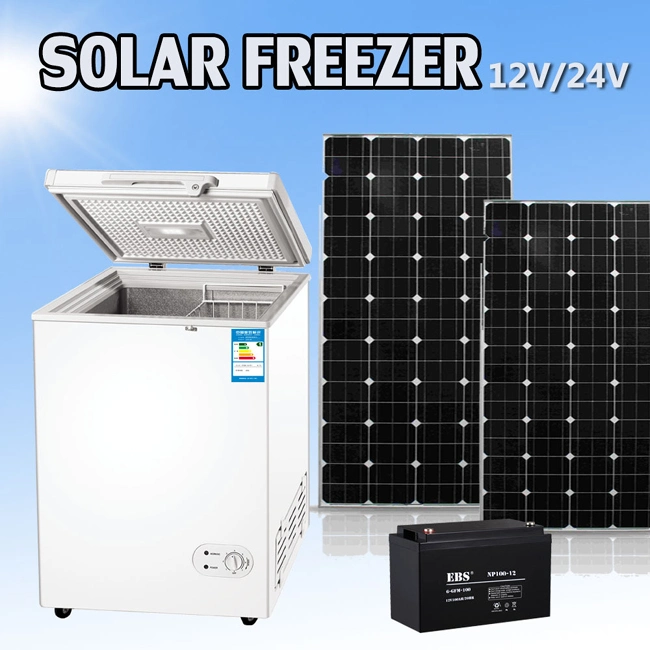 12V/24V DC Compressor 108L Solar Refrigerator Freezer Fridge