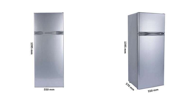 218L Compact Refrigerator Mobile Food Refrigerator Solar Top Freezer Refrigerator