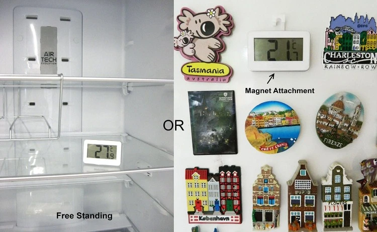 Digital Small Fridge Thermometer with Hook Promotional Fridge Magnet Thermometer