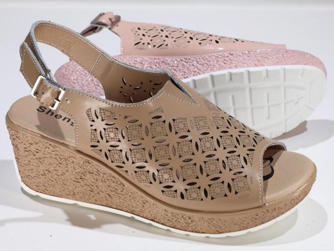 Lady Open Toe Leather Sandals Women High Heels Summer Sneakers Shoe