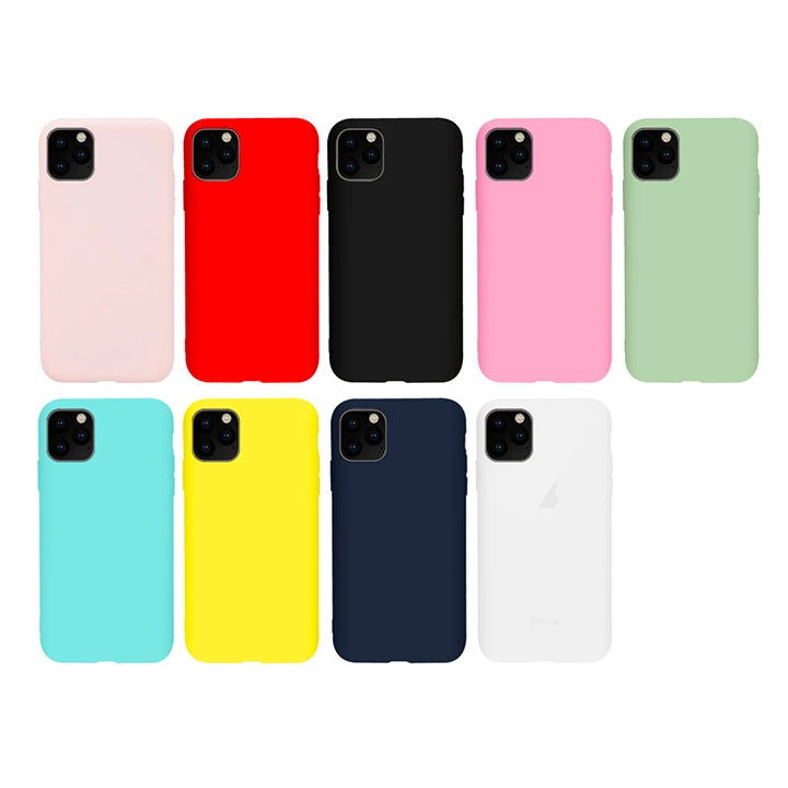 TPU Candy Color Phone Case Custom Wholesale Soft Shockproof Thin Anti-Knock Candy Color Premium Silicon TPU Mobile Cell Phone Case