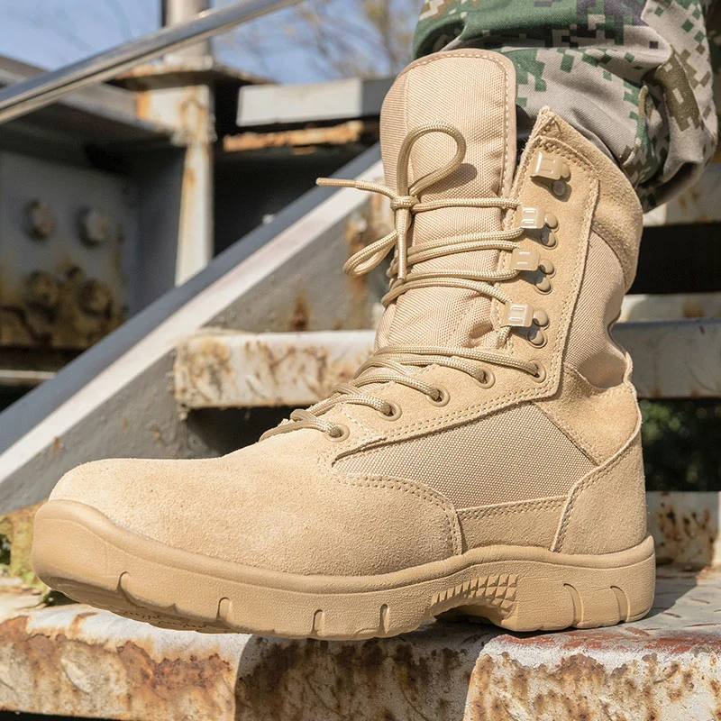 High Top Sand Combat Boots Desert Boots High Top Tactical Boots Full Size