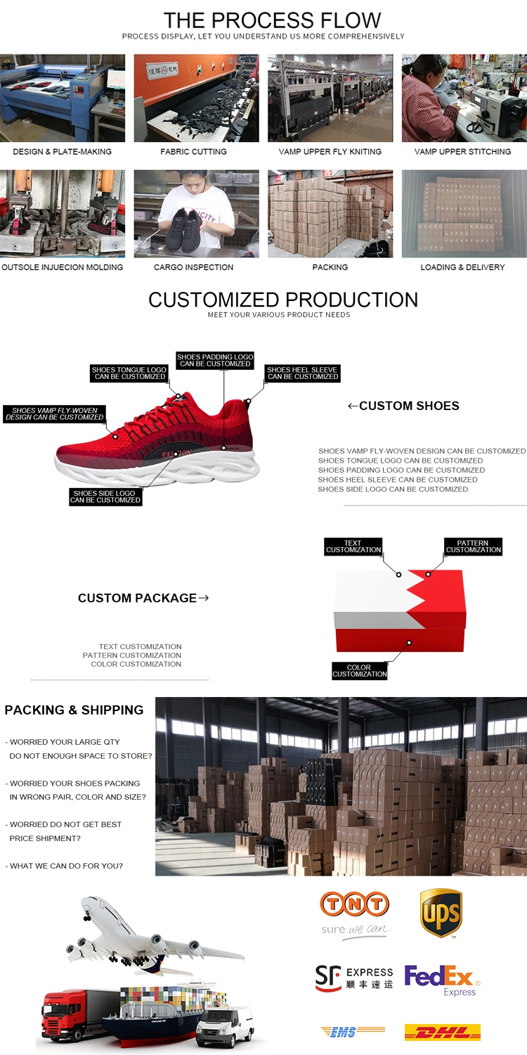 New Design Factory Custom Flyknit Breathable Girl Running Jogging Sports Sneaker Women Casual Comfort Shoes