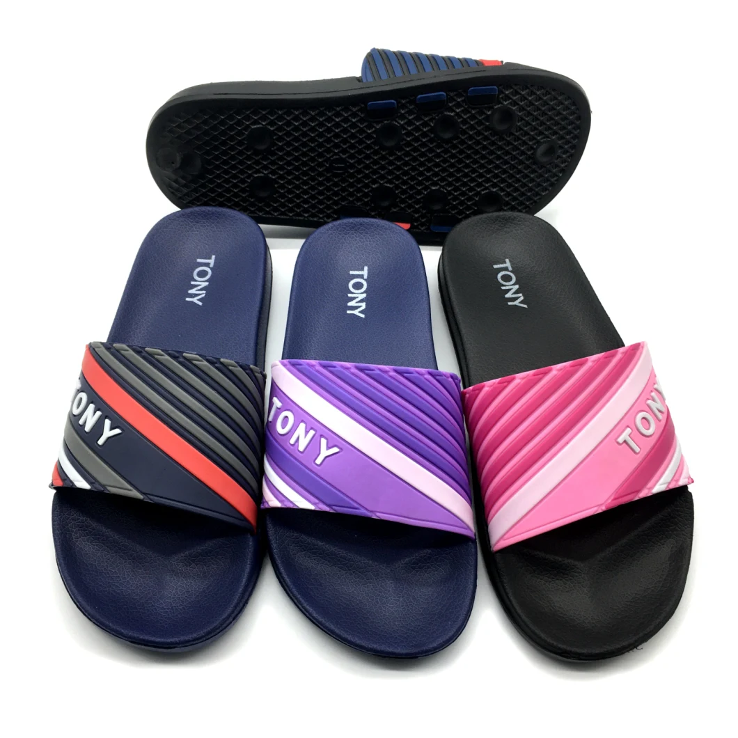Design Print Slippers Slide Black Pink Men Women Plain Sport Summer Sandals Shoes