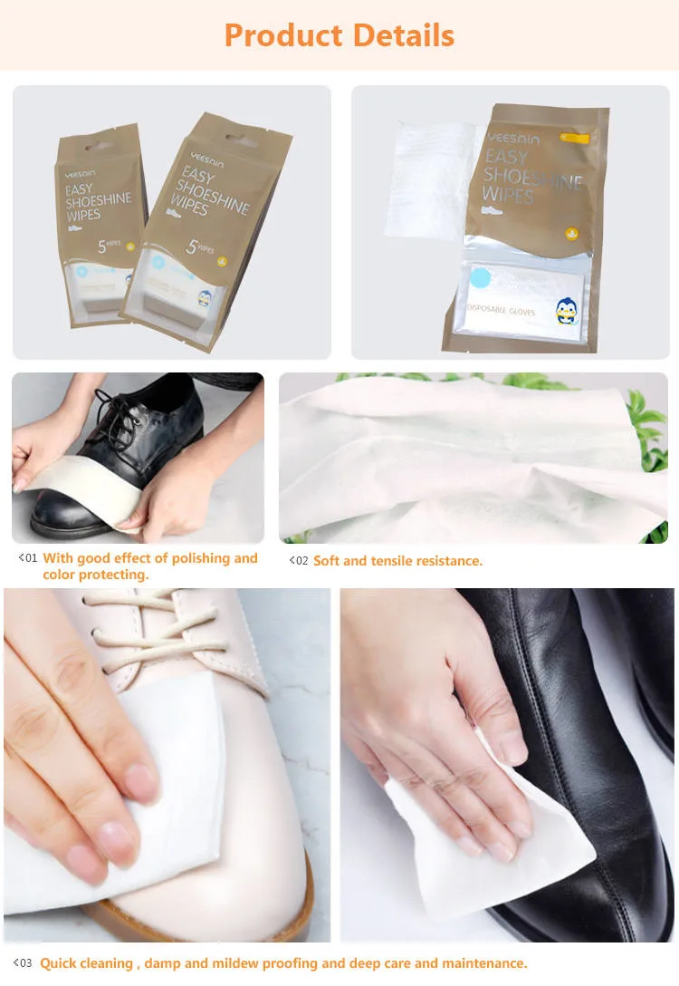 Clean Shoe Stain Remover OEM Eco Cleaning Handy Moist Cleansing Sneaker Wet Wipe Cleaner Korea