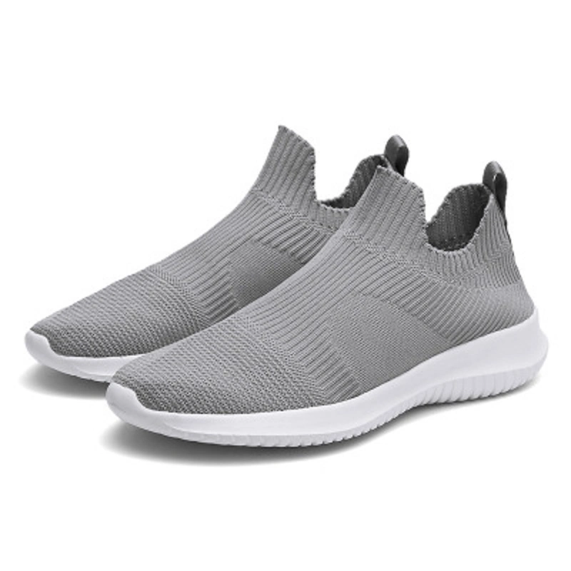 Men's Casual Walking Shoes Knit Breathable Laceless Running Slip-on Sneakers Esg13362