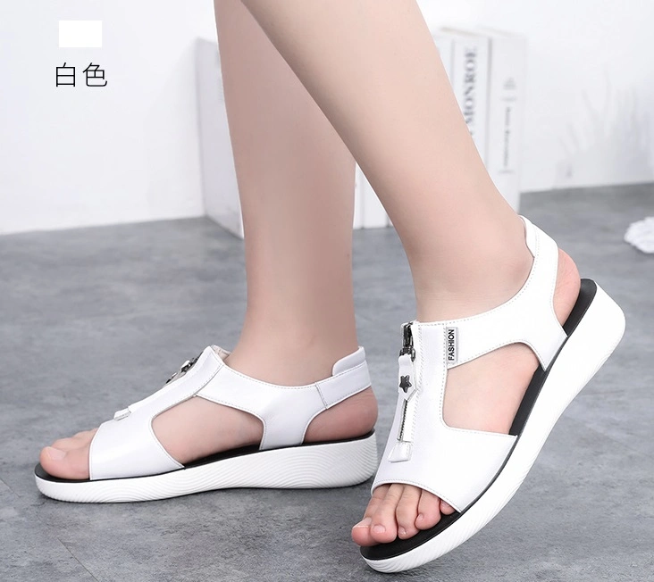 Comfort Casual Shoes Mama Shoes Leather Sandal Shoes 98032