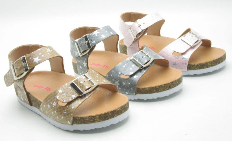 2020 Fashion Printing Girls Kids Cork Sandals Shoes for Children Girls