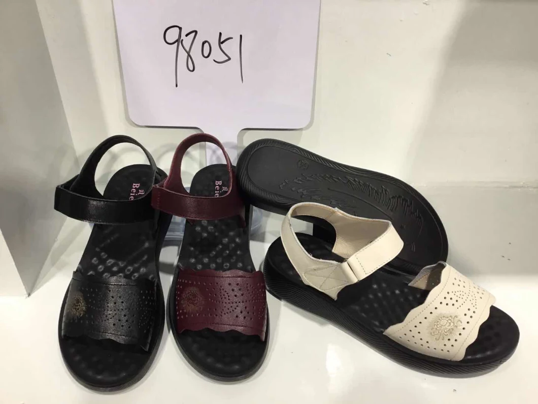 Comfort Casual Shoes Ladies Shoes Sandal Leather Shoes 98051