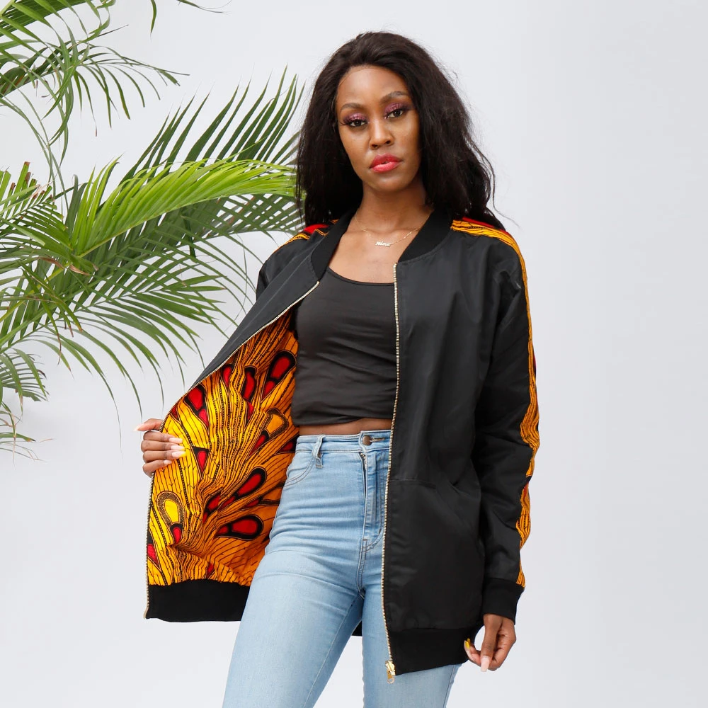 African Print Jacket for Woman Baseball Jacket Print Jacket Woman