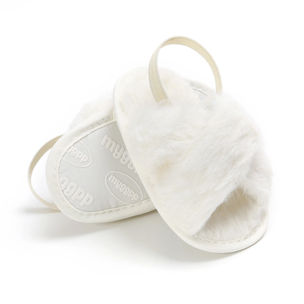 Indoor Infant Baby Comfortable Shoes, Baby Fur Slippers Shoes, Little Girls Shoes