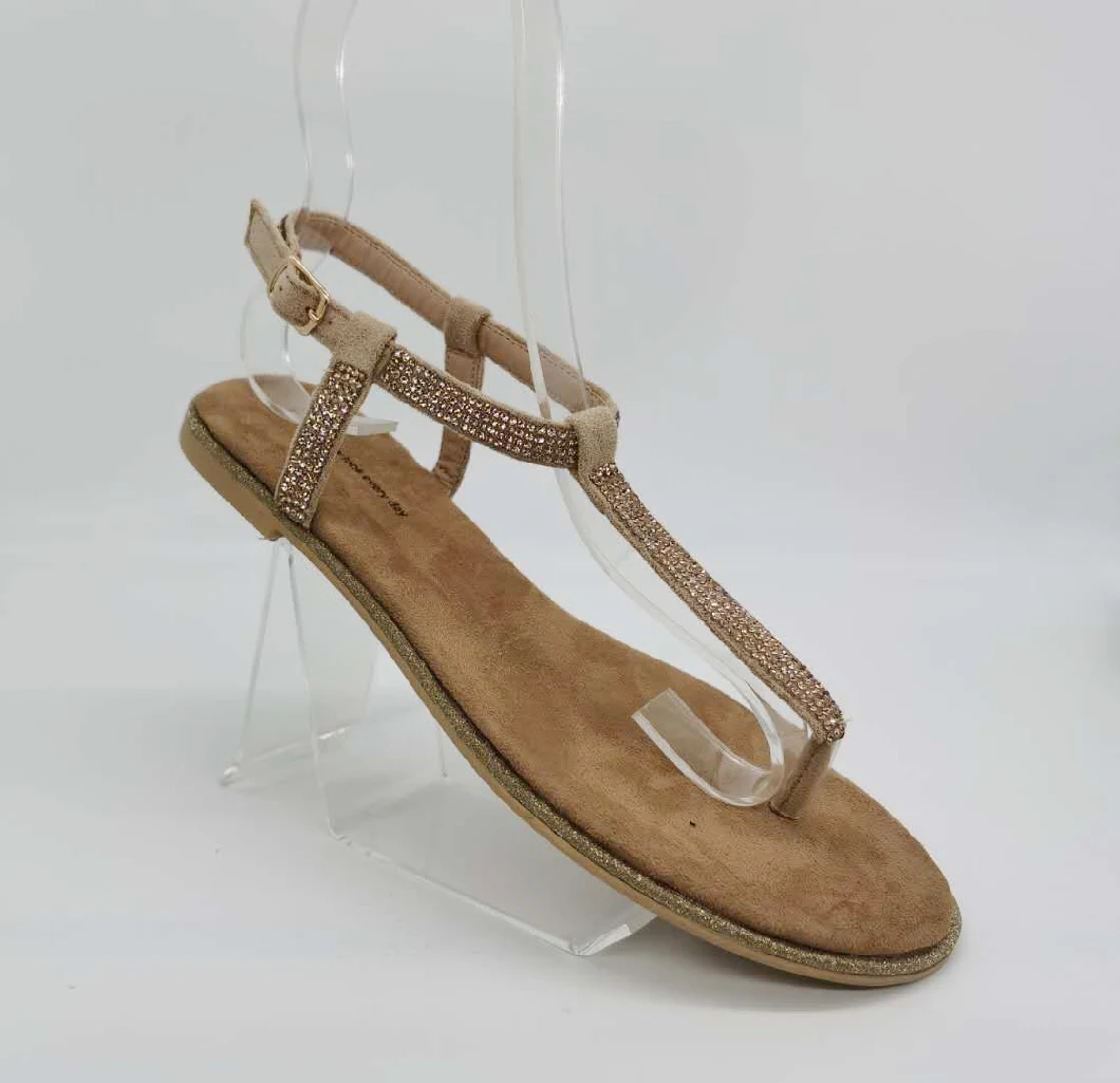 2020 Women Sandals Fashion Women Shoes Slippers Ladies Shoes Diamonds Straps Flat Sandals
