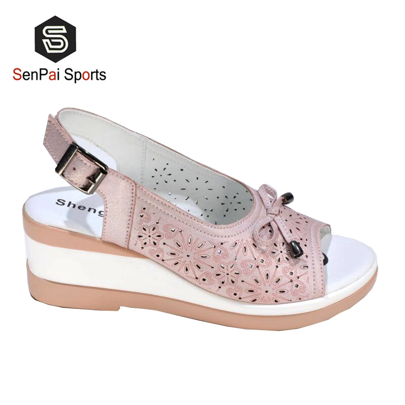 2020 Summer New Lady Leather Sneakers Women High Heel Sexy Sandals