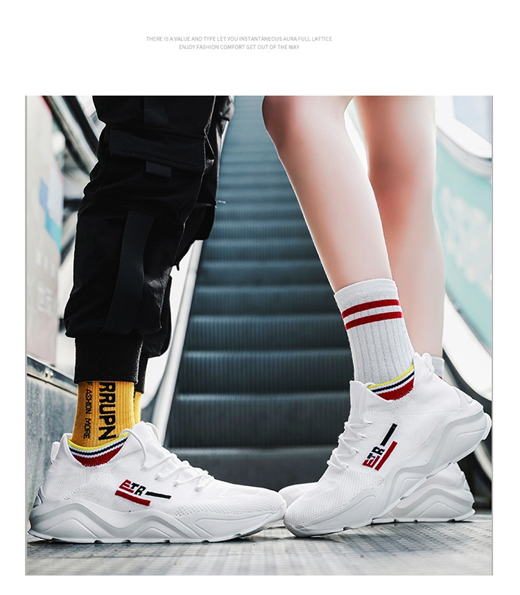 Men's Fashion Sneakers Big Size Fashion Sock Tennis Sneakers Breathable Comfort Youth Girls Walking Women Slip on Running Shoes Sports Brand Sport Shoes