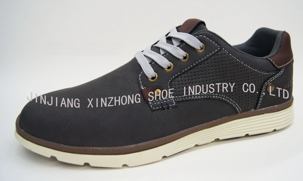 Fashion Athletic Sport Shoes Athletic PU Upper Footwear Casual Shoes for Men with TPR Sole