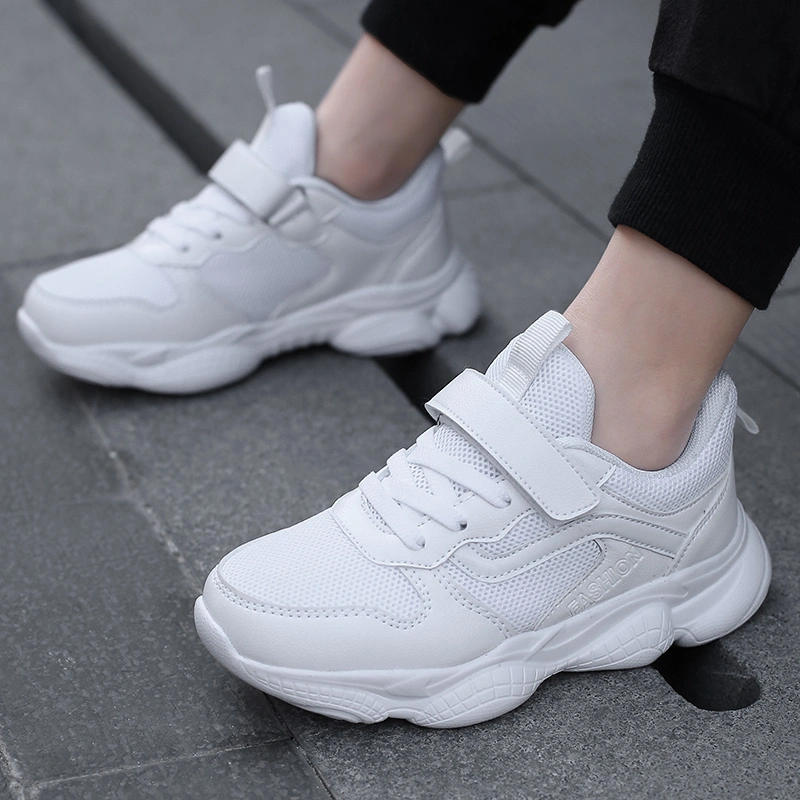 New Pure Color Children Shoes Simple Flat Boys Girls Kids Casual Shoes Light Breathable School Sport Shoe Running Shoes
