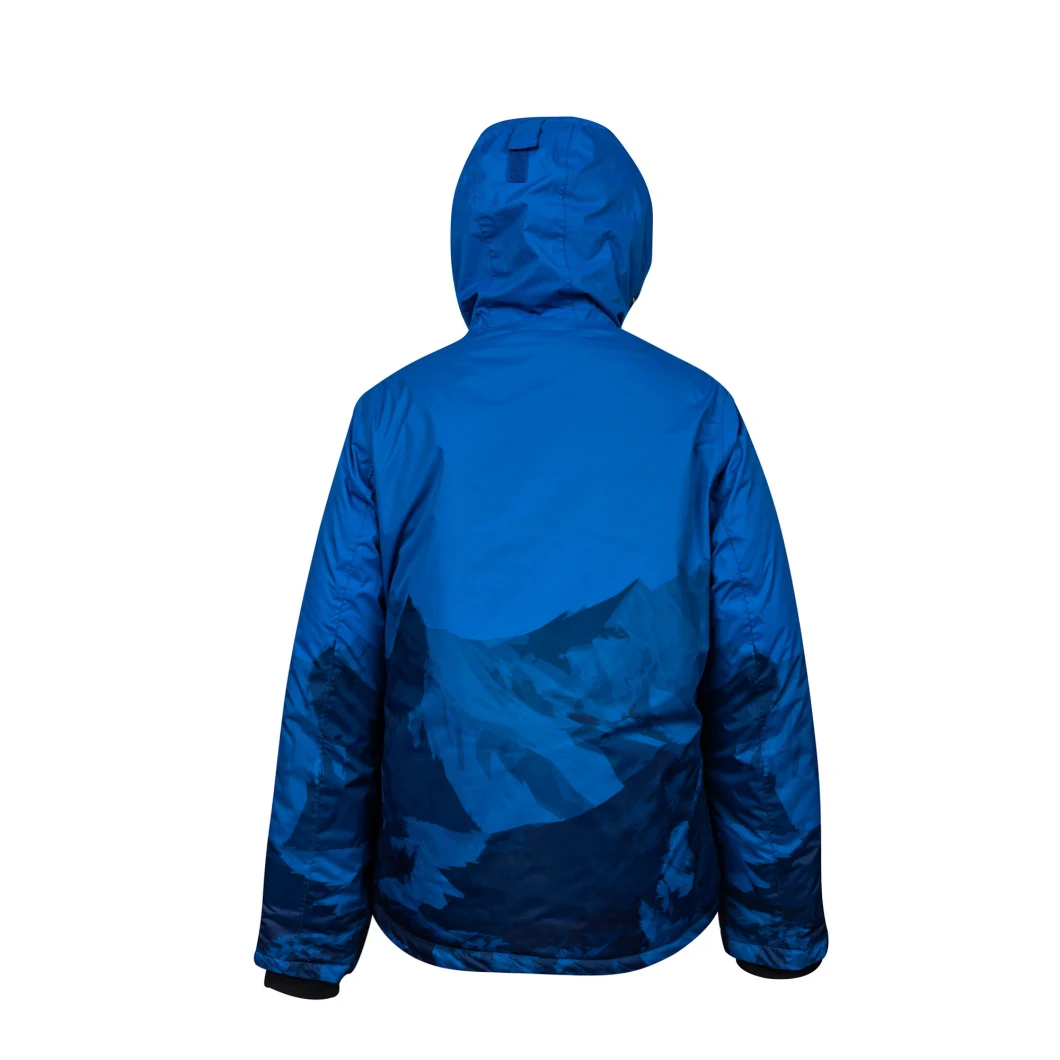 Digital Print Kid Clothing Winter Jacket with Hood Waterproof Windproof Boys Kid Padded Coat