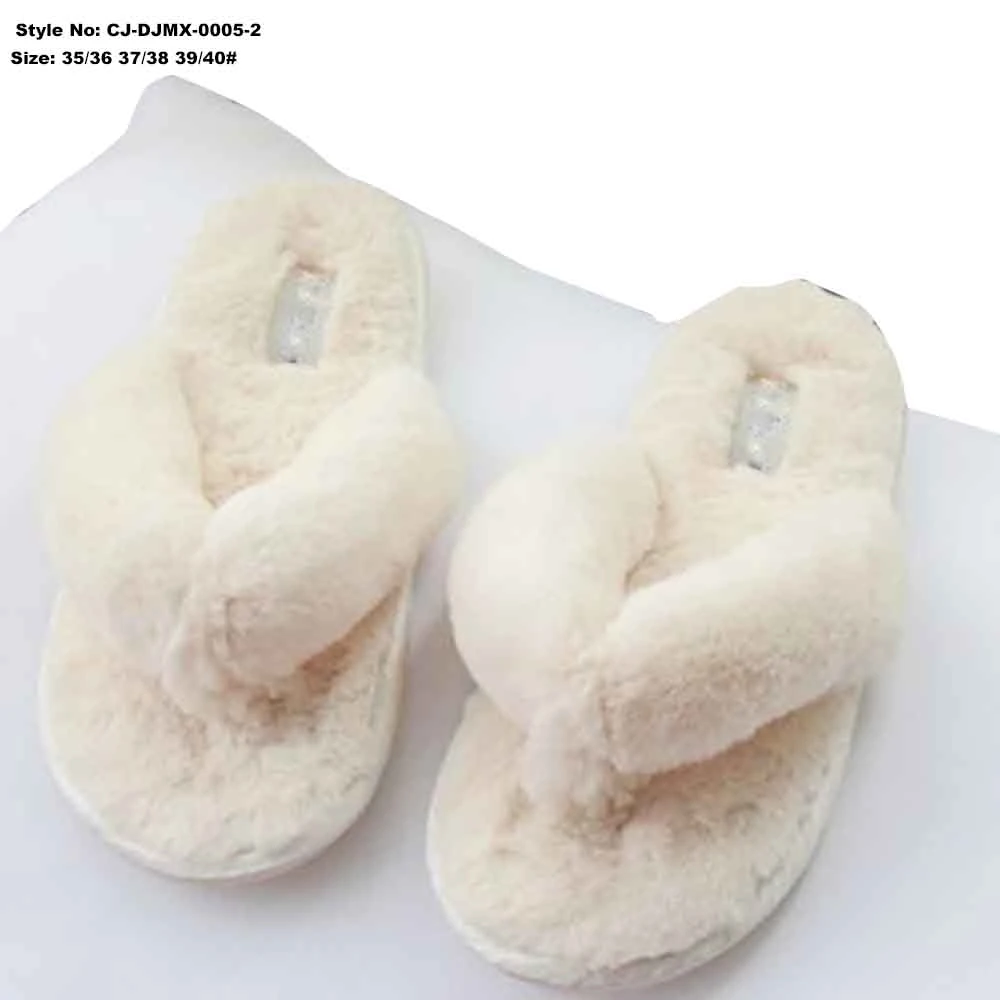 Factory Custom Woman Plush Faux Fur Slide Sandal Girl Slide Slipper for Woman