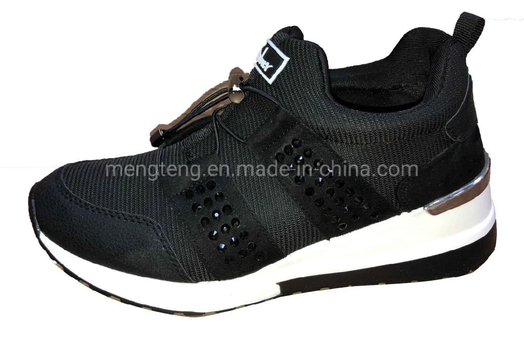 Lady Sneaker Casual Shoes Jogging Shoes with PU Upper Shoes, Shinny Shoes Ladies Shoes Footwear