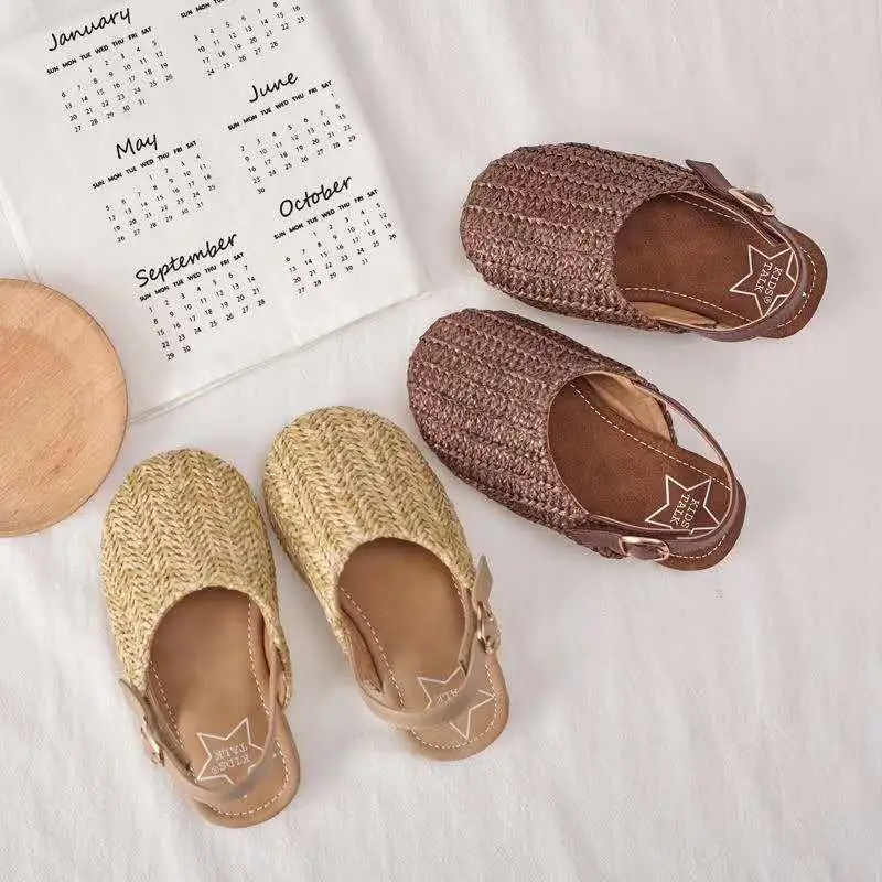 2020 Hot Selling Baby Shoes Sandal Kids Woven Shoes Summer Slipper for Girls