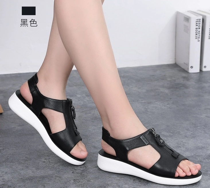 Comfort Casual Shoes Mama Shoes Leather Sandal Shoes 98032