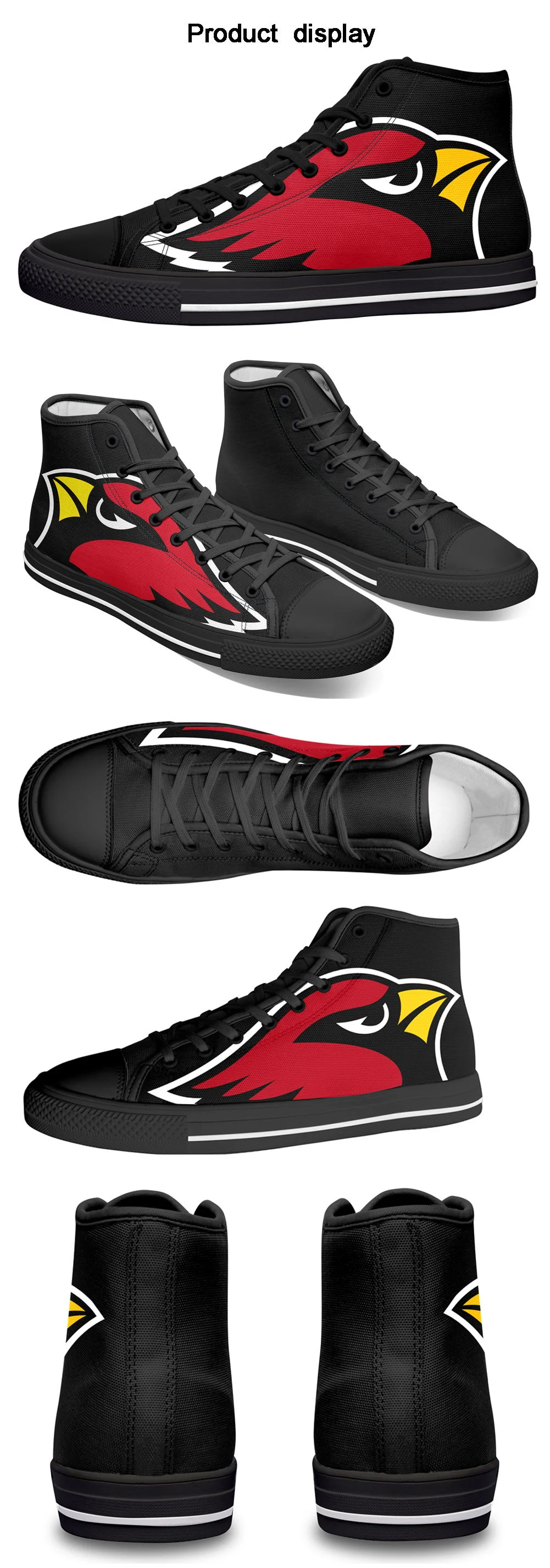 Custom Shoes for Team  Cardinals High-Cut Design Your Own Fashion Sneakers