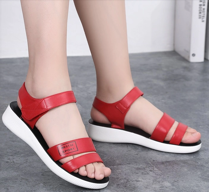 Comfort Casual Shoes Mama Shoes Leather Sandal Shoes 98030