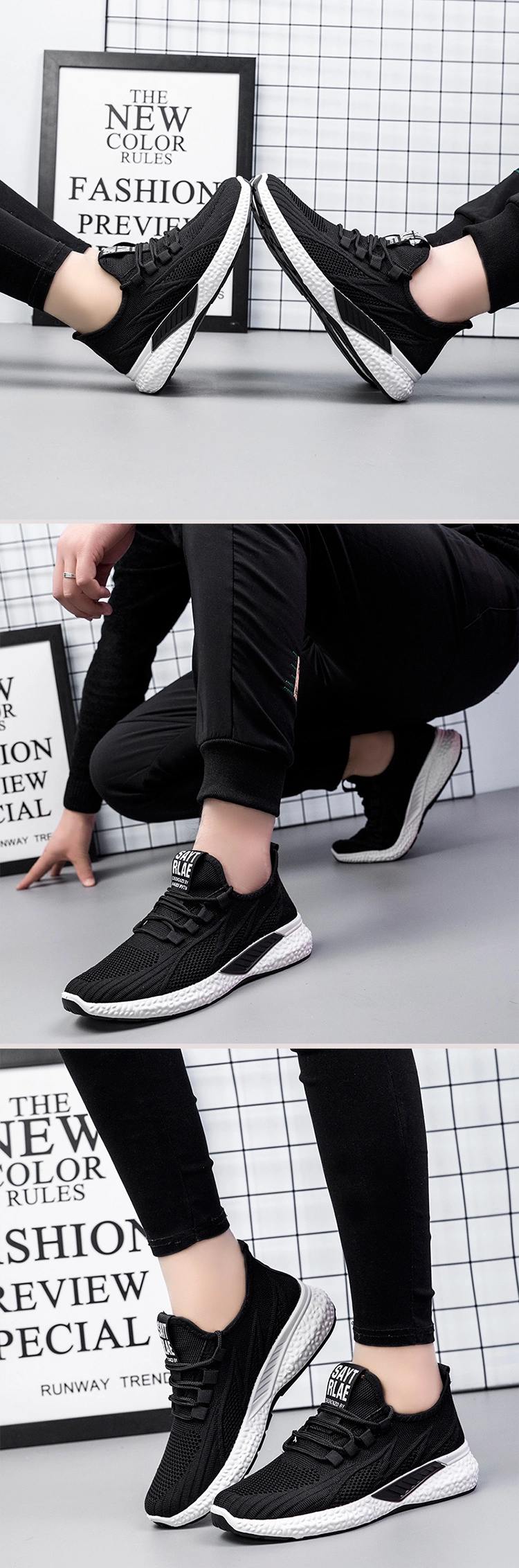 Men Women Slip on Custom Logo Lightweight Comfort Running Sports Sneaker Unisex Casual Shoes