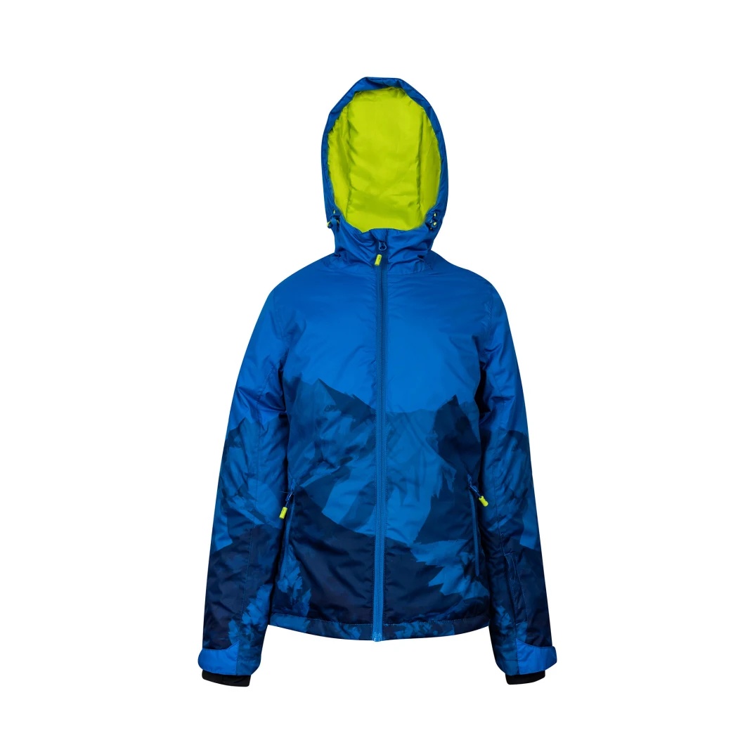 Digital Print Kid Clothing Winter Jacket with Hood Waterproof Windproof Boys Kid Padded Coat