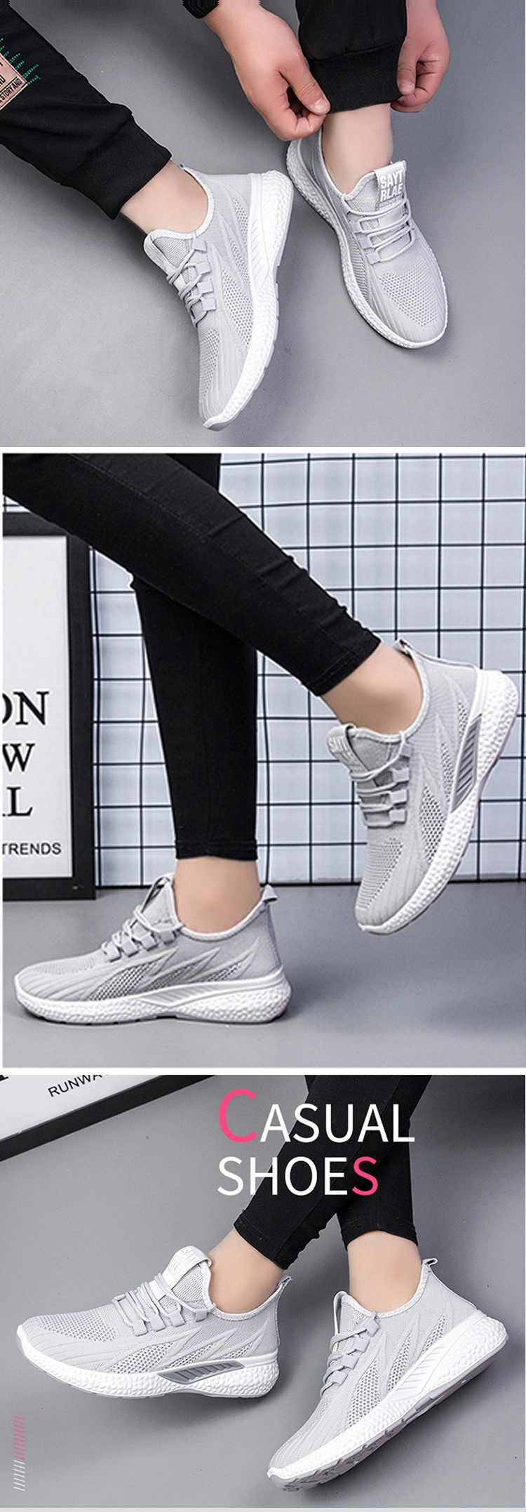 Men Women Slip on Custom Logo Lightweight Comfort Running Sports Sneaker Unisex Casual Shoes