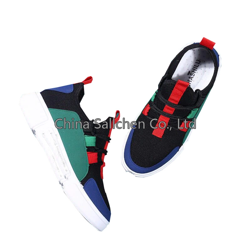 Low Price Sport Shoes Canvas Flat Black Women Casual Shoes