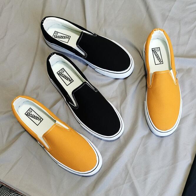 OEM Men Vulcanized Canvas Shoes Sneakers Casual Slip-on Shoes