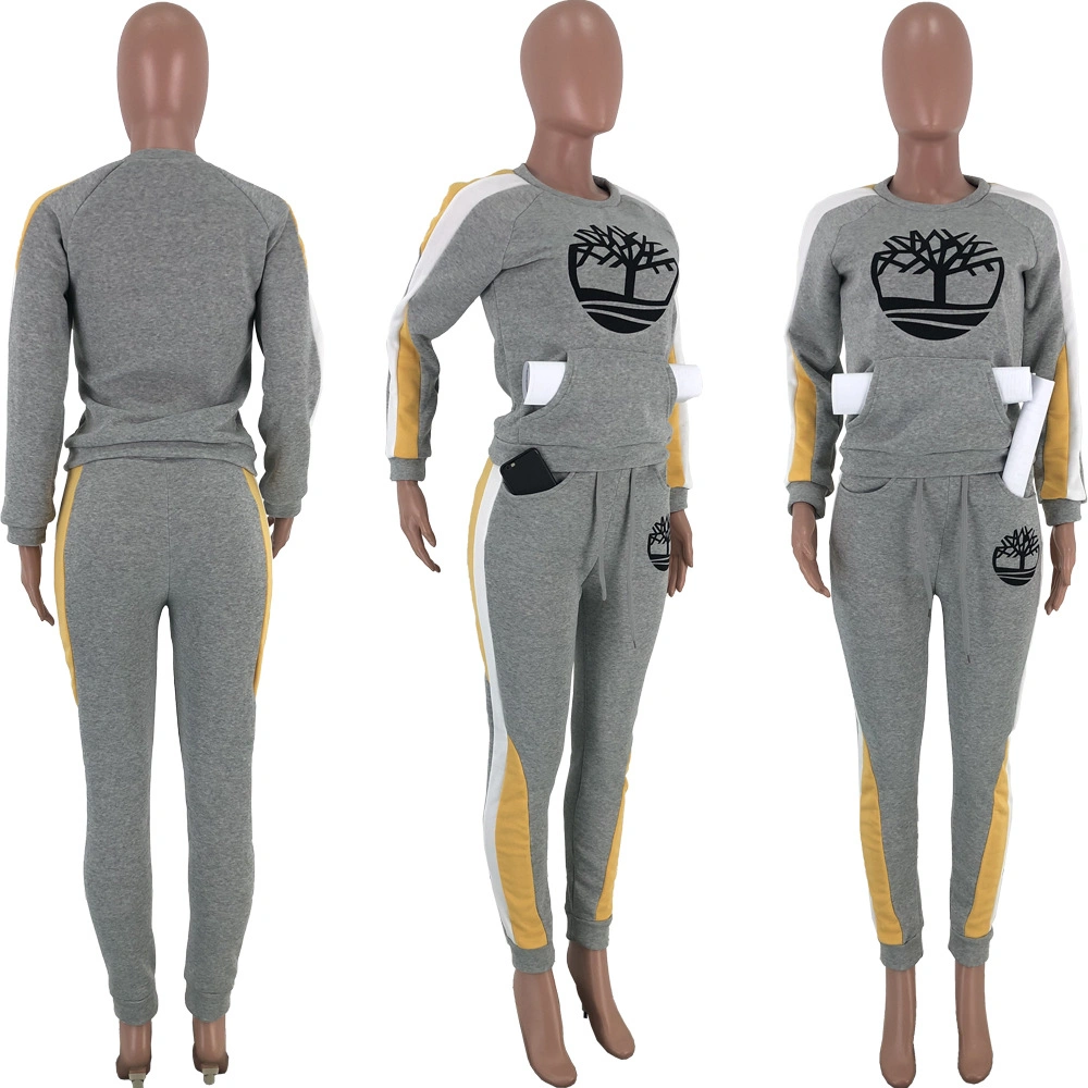 Newest Fashion Lady and Woman Track Suit Jogger 2 Piece Sets Woman Jogging Suit Set Woman Fall Jogging Suit