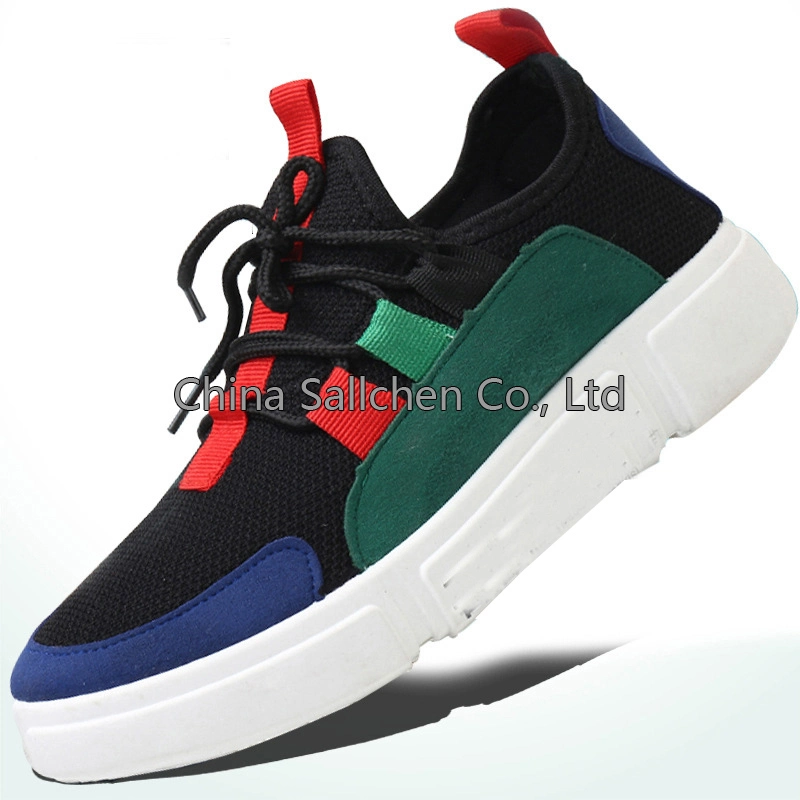 Low Price Sport Shoes Canvas Flat Black Women Casual Shoes