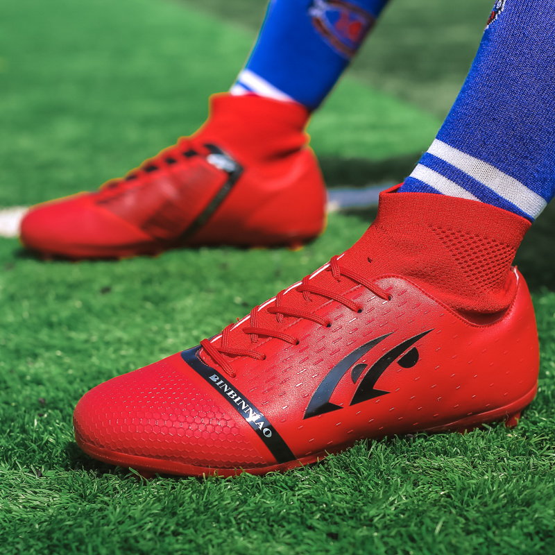Fashion Soccer Sport Shoes, High-Top Soccer Shoes, Men's Soccer Shoes