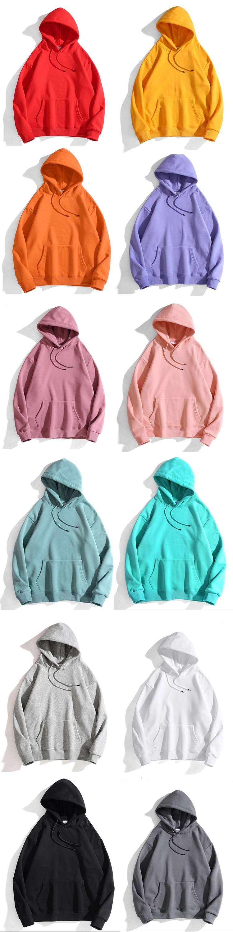 Custom Hip Hop Big Pocket Baggy Woman Sweatshirt Sublimation Printed/Screen Printed Woman Hoodies