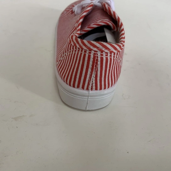 Kids Fashion Stripe Printing Lace up Sneaker Comfort Shoe