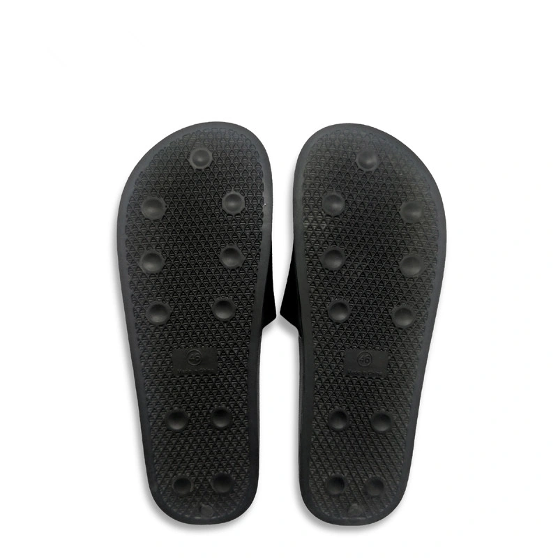 Men Slide Sneaker Sandals Flat Beach Summer Slippers with Hollow PVC Upper