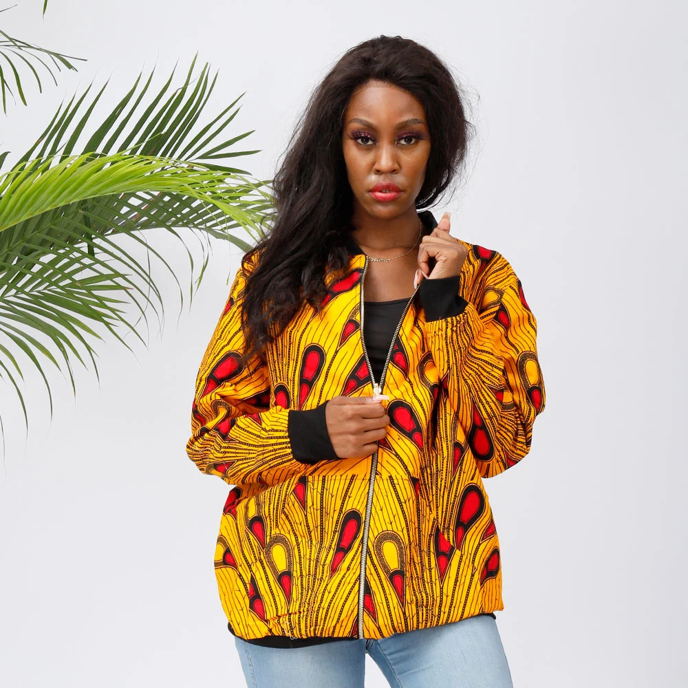 African Print Jacket for Woman Baseball Jacket Print Jacket Woman