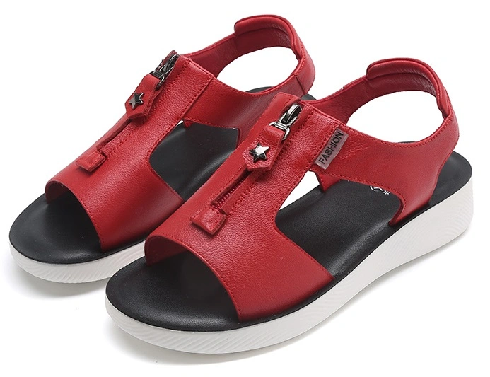 Comfort Casual Shoes Mama Shoes Leather Sandal Shoes 98032