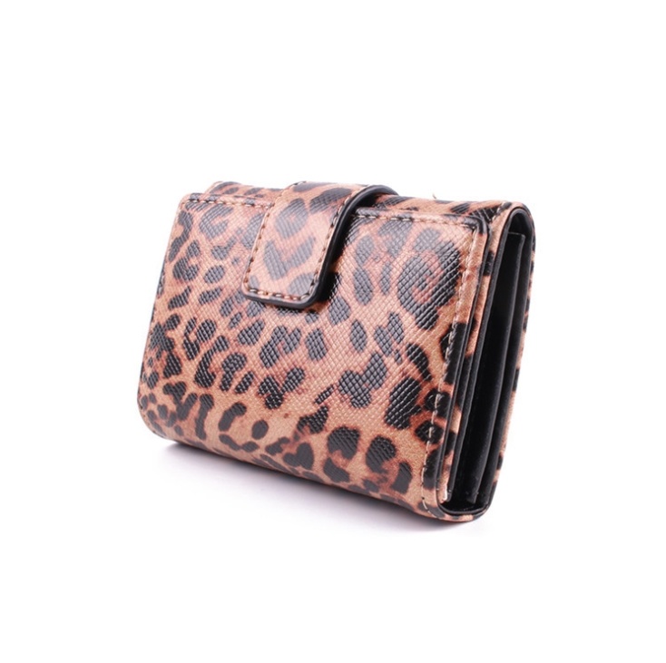 Leopard Print Purse Woman 2019 New Style Short Clip Multi-Card Purse Woman Clutch